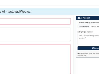 Generování obsahu pro wordpress, live notifikace a 3D prezentace