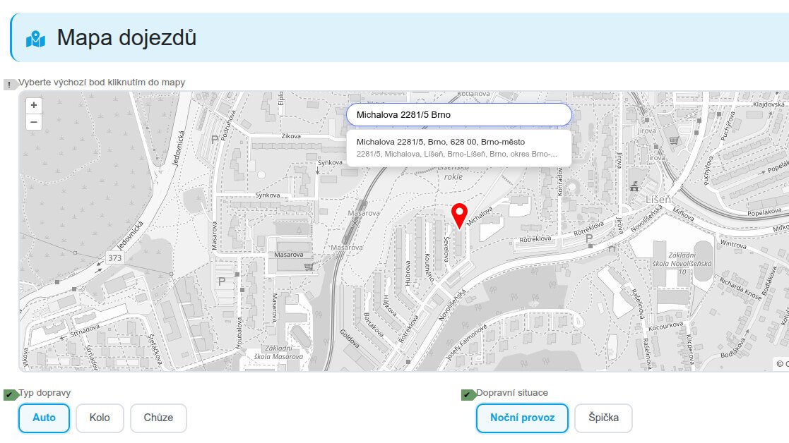 Lepší mapy s vyhledáváním a podporou katastru a ruian